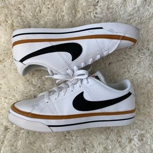 NIKE + Court Legacy + White/Tan + Size: 7